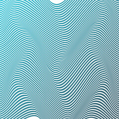 ABSTRACT COLORFUL WAVY LINE PATTERN GRADIENT BLUE COLOR BACKGROUND. COVER DESIGN, POSTER