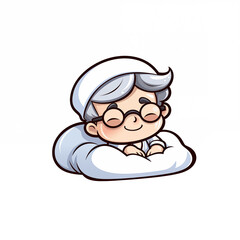 illustration of boy sleeping
