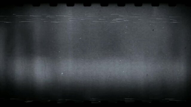 Retro film cinematic effect. Sprocket holes film roll. Noise static nostalgia old moment.
