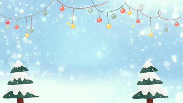 Winter background. Snow drop Enchanted celebration Christmas Background