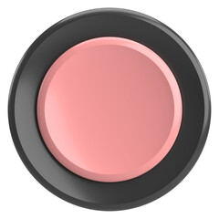 3D circle button. Empty button. 3D illustration.