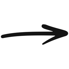 Black color arrow sign doodle icon right direction