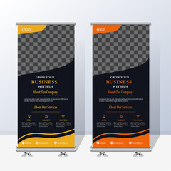 Creative, Modern, Elegant and Professional Business Roll Up Design.