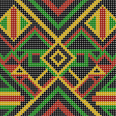 Ethnic boho seamless pattern. Patchwork texture. Weaving. Traditional ornament. Tribal pattern. Folk motif. Can be used for wallpaper, textile, wrapping, web page background.