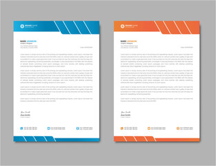 modern corporate letterhead template design Clean and professional corporate company business letterhead template design
