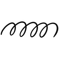 Spiral sign doodle icon element. Vector art isolated