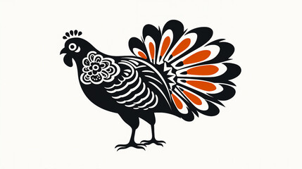 Fototapeta na wymiar Turkey Bird Concept Design for Farm Animals