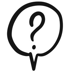 Question mark in chat frame sign vector art