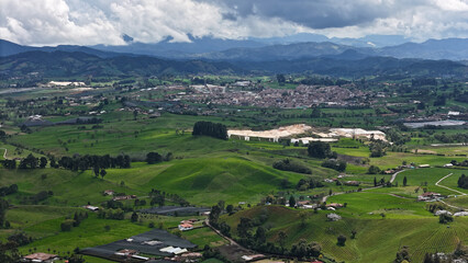 Panorámica del municipio de la Unión, ubicado en el oriente de Antioquia, Colombia