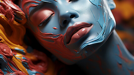 Conceptual illustration of advertising makeup