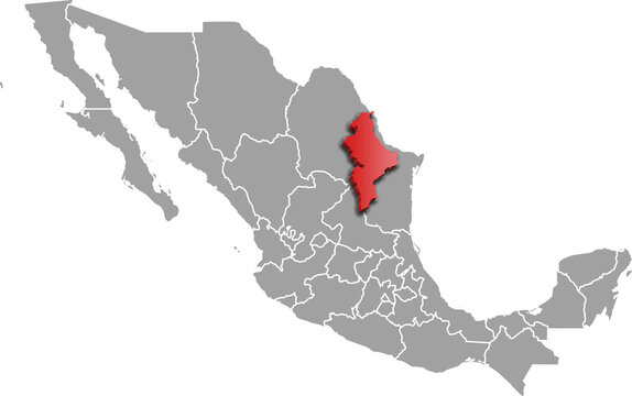 NUEVO LEÓN MAP MEXICO DEPARTMENT 3D MAP