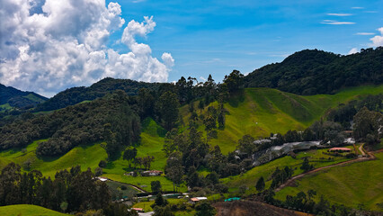 Hermoso paisaje en las monta&ntilde;as que separan a la Uni&oacute;n con el municipio de La Ceja, Antioquia, Colombia.