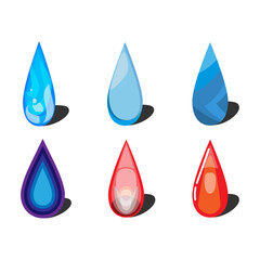 물방울 디자인 6종 벡터 일러스트