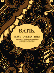 Luxurious and elegant vector Javanese ethnic batik pattern template for printing needs
