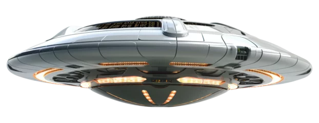 Fotobehang UFO png Unidentified flying object png alien spaceship png ufo flying png UFO transparent background © HugePNG