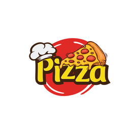 Pizza logo template