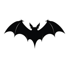 Bat silhouette isolated on transparent background. Halloween traditional design element. Ai generated.