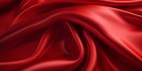 Obraz premium Close-up of red texture fabric cloth textile background