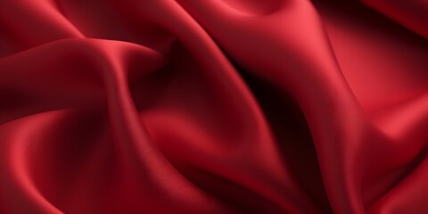 Obraz premium Close-up of red texture fabric cloth textile background