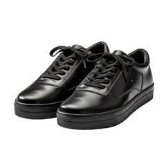 Black shoes transparent baground