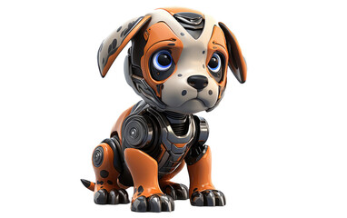 Mechanical Pup Pal RoboPet Puppy on a White or Clear Surface PNG Transparent Background