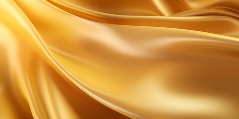Fabric gold color Cloth Flowing on Wind Textile Wave Flying movement 3d rendering abstract fashion background