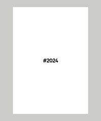 2024 Happy New Year logo text design. Christmas poster	
