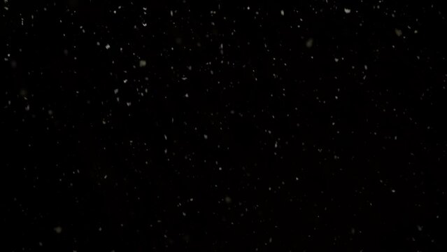 Snow Overlays Realistic on a black background