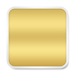 Luxury golden square shape design transparant vector, shape square gold design template, gold button element Square