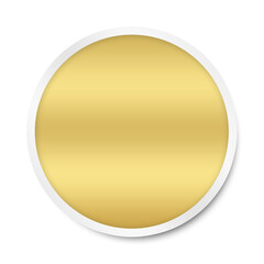 Luxury golden circle shape design transparant vector, shape oval gold design template, gold button element circle