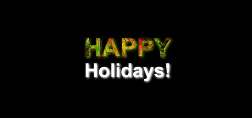 Fototapeta na wymiar Happy holidays beautiful and colorful text design
