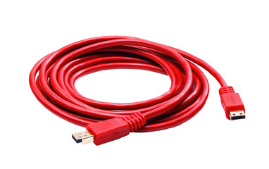 Rapid Data Transfer Link SATA Cable on a White or Clear Surface PNG Transparent Background