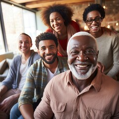 Obraz premium Heartfelt Bonds: Cherished Moments with Family and Friends, generative AI