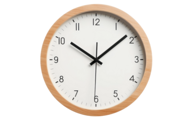 Nordic Elegance Scandinavian Design Clock on a White or Clear Surface PNG Transparent Background