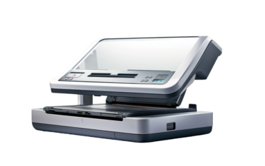 Scanner Digital Document Exploration Marvel on a White or Clear Surface PNG Transparent Background