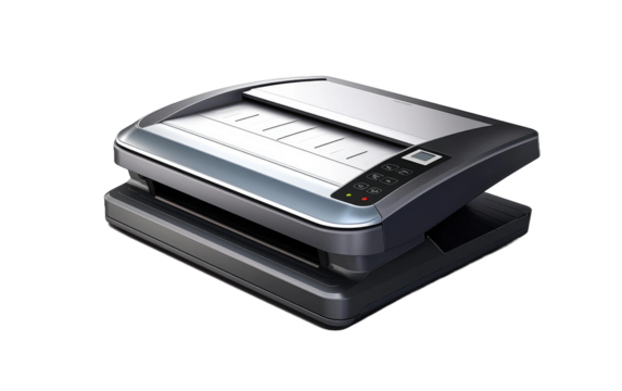 Precision Scanning Marvel Digital Scanner Device on a White or Clear Surface PNG Transparent Background