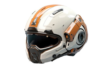 Fototapeta premium Space Explorers Headgear SciFi Protection on a White or Clear Surface PNG Transparent Background