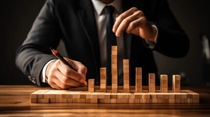 professional person with graph. Generative AI