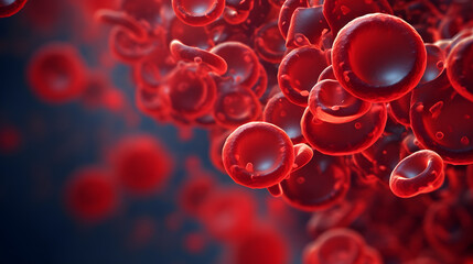 View of blood under a microscope