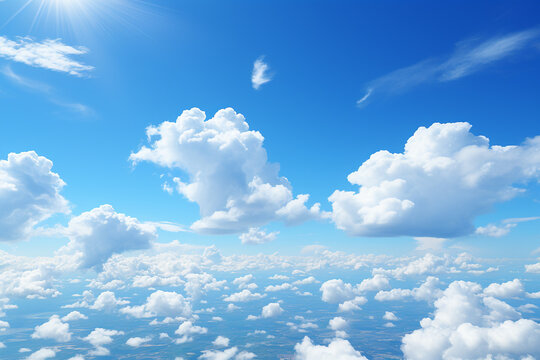 Beautiful blue sky and cloud
