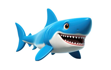 Joyful Shark Stuffed Toy Smiling Sea Pal on a White or Clear Surface PNG Transparent Background
