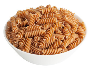 Raw Brown Pasta, Wholegrain Fusilli, Dry Whole Grain Noodle, Raw Spelt Macaroni, Healthy Italy Food