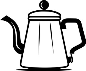 Coffee Pot Vintage Outline Icon In Hand-drawn Style