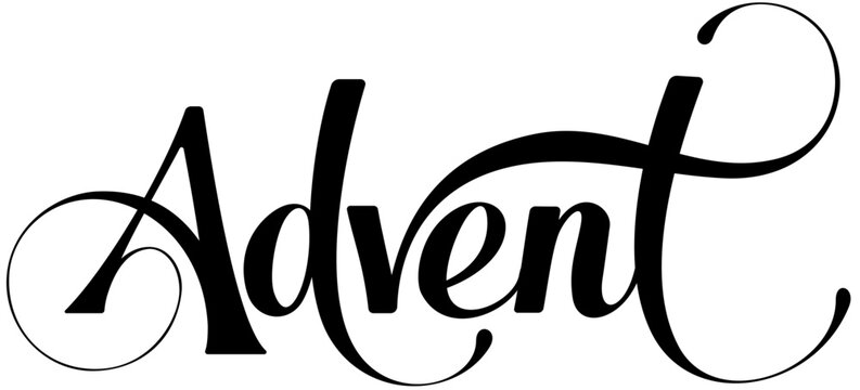 Advent - custom calligraphy text