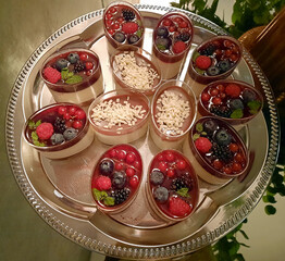 appetizing and very elegant dessert tray