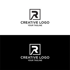  creative letter R logo design vector
