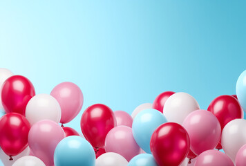 Fototapeta na wymiar Colorful air balloons in the blue sky