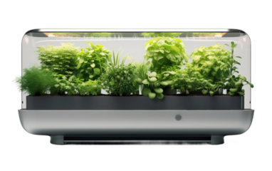 Unveiling the Realism of Smart Garden Technology on a Clear Surface or PNG Transparent Background.
