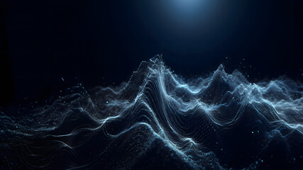 Fototapeta na wymiar abstract blue wave