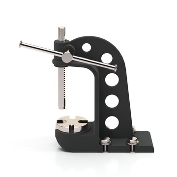 Table vice on white background, 3d illustration